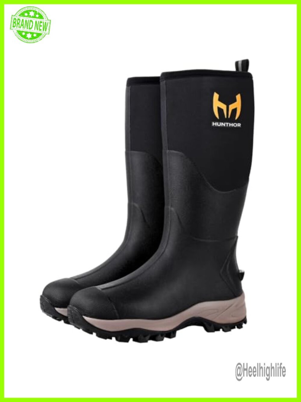 Waterproof Rubber Rain Boots Neoprene Hunting Outdoor Women Tall